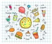 drawing of unhealthy foods